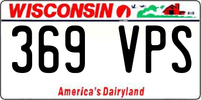 WI license plate 369VPS