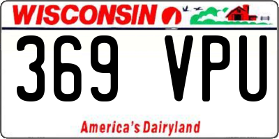 WI license plate 369VPU