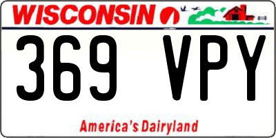 WI license plate 369VPY