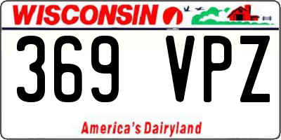 WI license plate 369VPZ