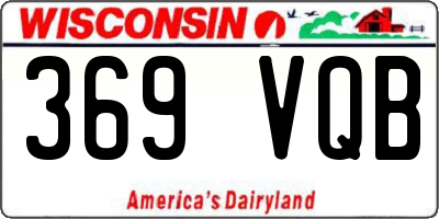 WI license plate 369VQB