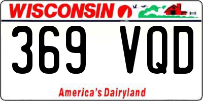 WI license plate 369VQD