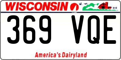 WI license plate 369VQE
