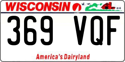 WI license plate 369VQF