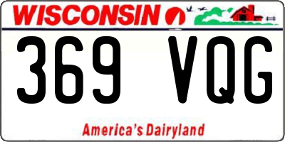 WI license plate 369VQG