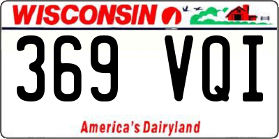 WI license plate 369VQI