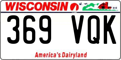 WI license plate 369VQK