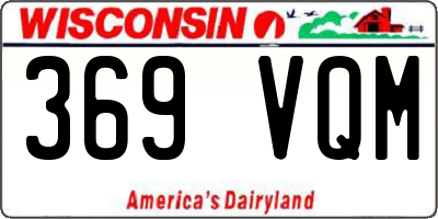 WI license plate 369VQM