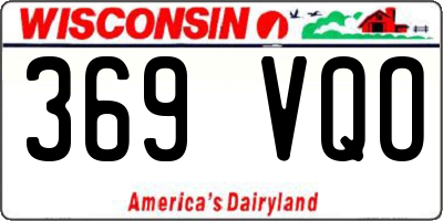 WI license plate 369VQO