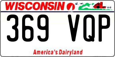 WI license plate 369VQP