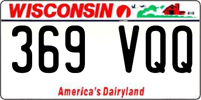 WI license plate 369VQQ