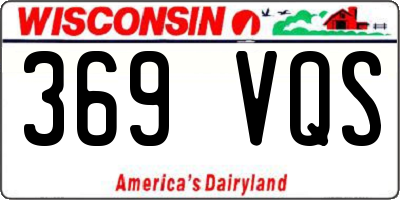 WI license plate 369VQS