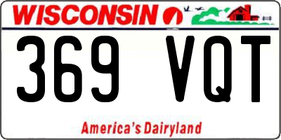 WI license plate 369VQT