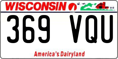 WI license plate 369VQU