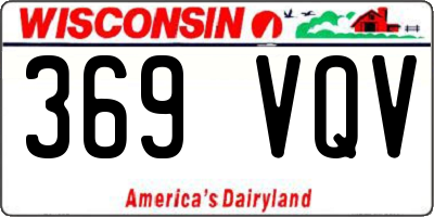 WI license plate 369VQV