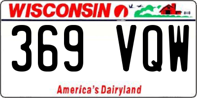 WI license plate 369VQW