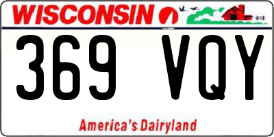 WI license plate 369VQY