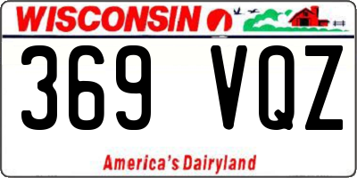 WI license plate 369VQZ