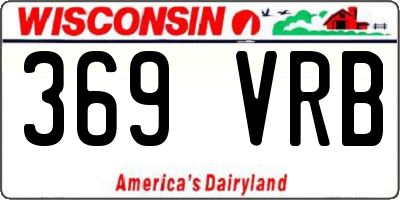 WI license plate 369VRB