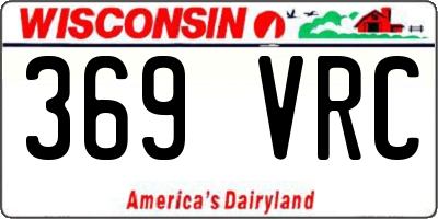 WI license plate 369VRC