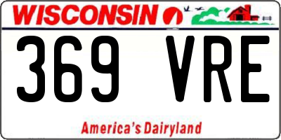 WI license plate 369VRE