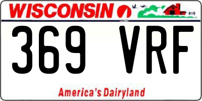 WI license plate 369VRF