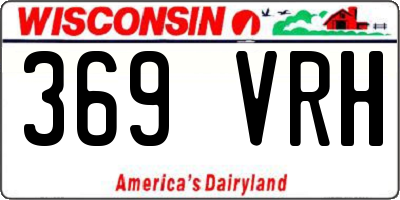 WI license plate 369VRH