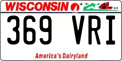 WI license plate 369VRI