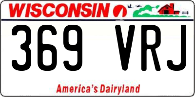 WI license plate 369VRJ