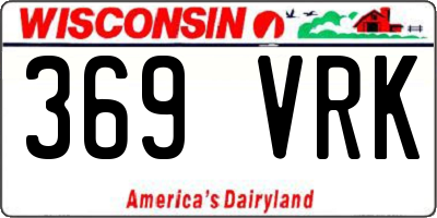 WI license plate 369VRK