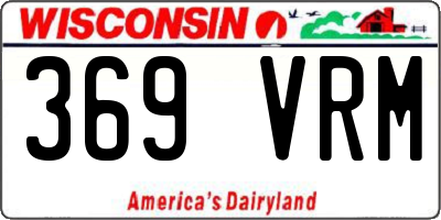WI license plate 369VRM