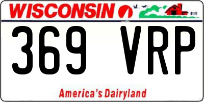 WI license plate 369VRP