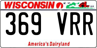 WI license plate 369VRR
