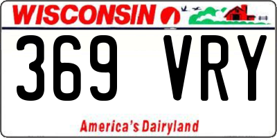 WI license plate 369VRY