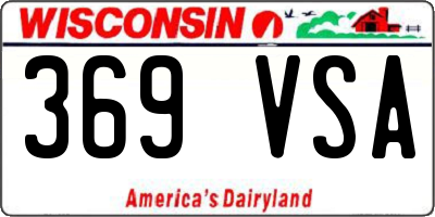 WI license plate 369VSA