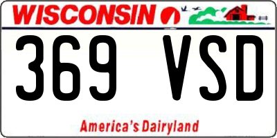 WI license plate 369VSD