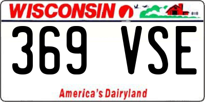 WI license plate 369VSE