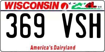 WI license plate 369VSH