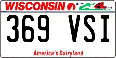 WI license plate 369VSI