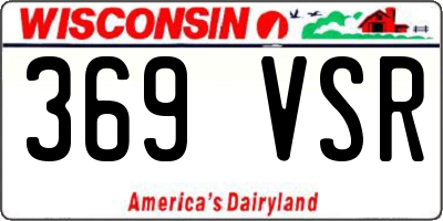WI license plate 369VSR