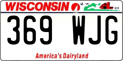 WI license plate 369WJG