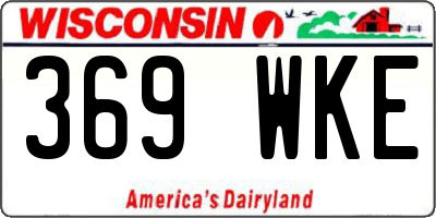 WI license plate 369WKE