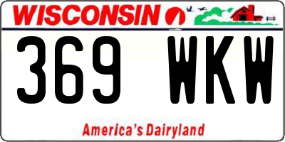 WI license plate 369WKW