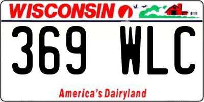 WI license plate 369WLC
