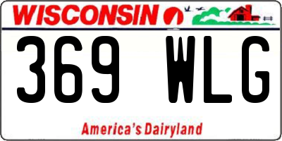WI license plate 369WLG