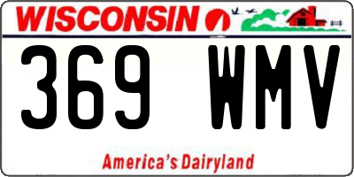 WI license plate 369WMV