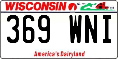 WI license plate 369WNI
