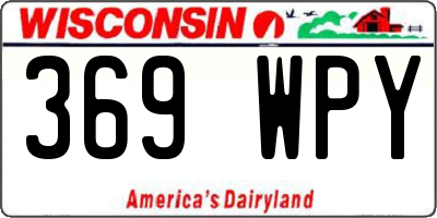 WI license plate 369WPY