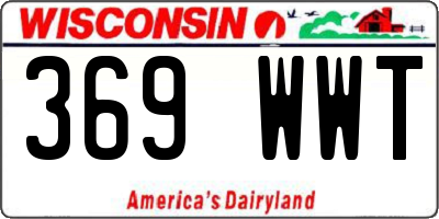 WI license plate 369WWT