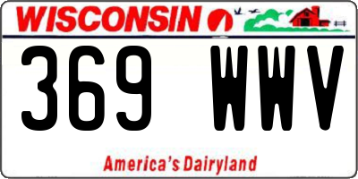 WI license plate 369WWV